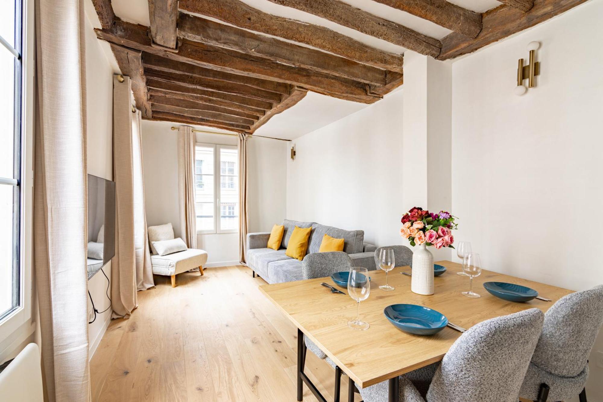 פריז Appartement Quartier Fontaine Chatelet Les Halles Free Netflix מראה חיצוני תמונה