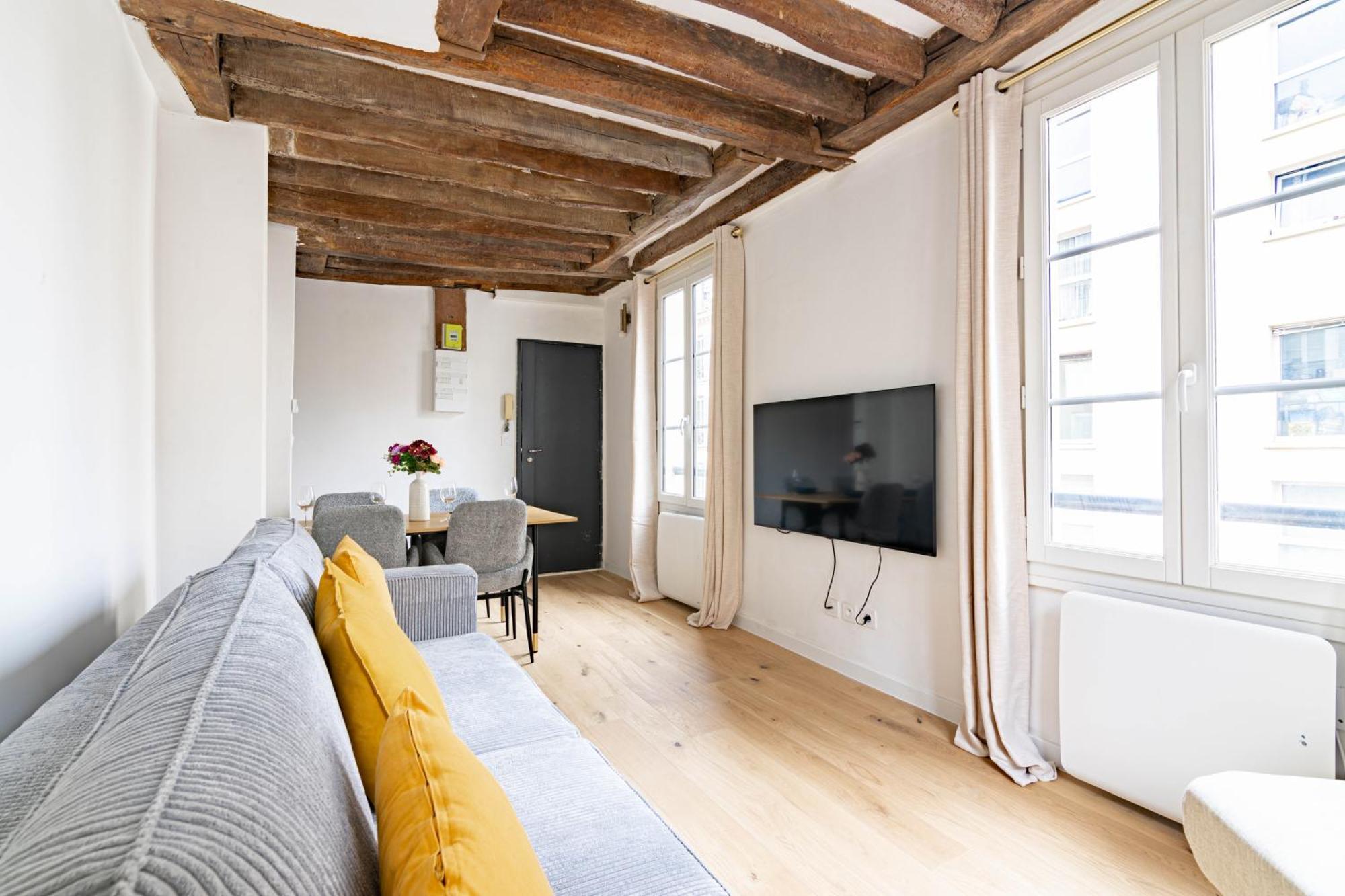 פריז Appartement Quartier Fontaine Chatelet Les Halles Free Netflix מראה חיצוני תמונה