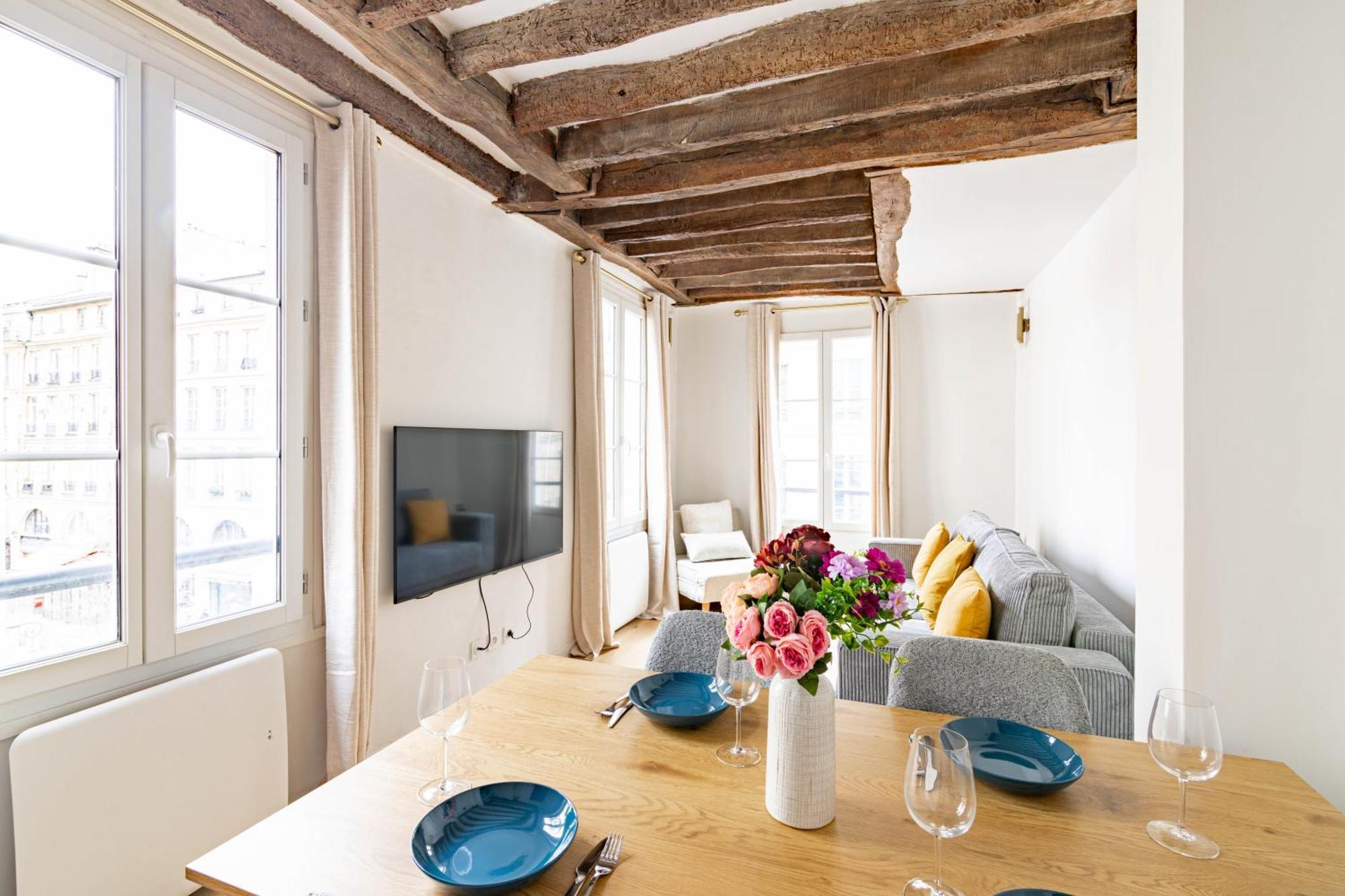 פריז Appartement Quartier Fontaine Chatelet Les Halles Free Netflix מראה חיצוני תמונה
