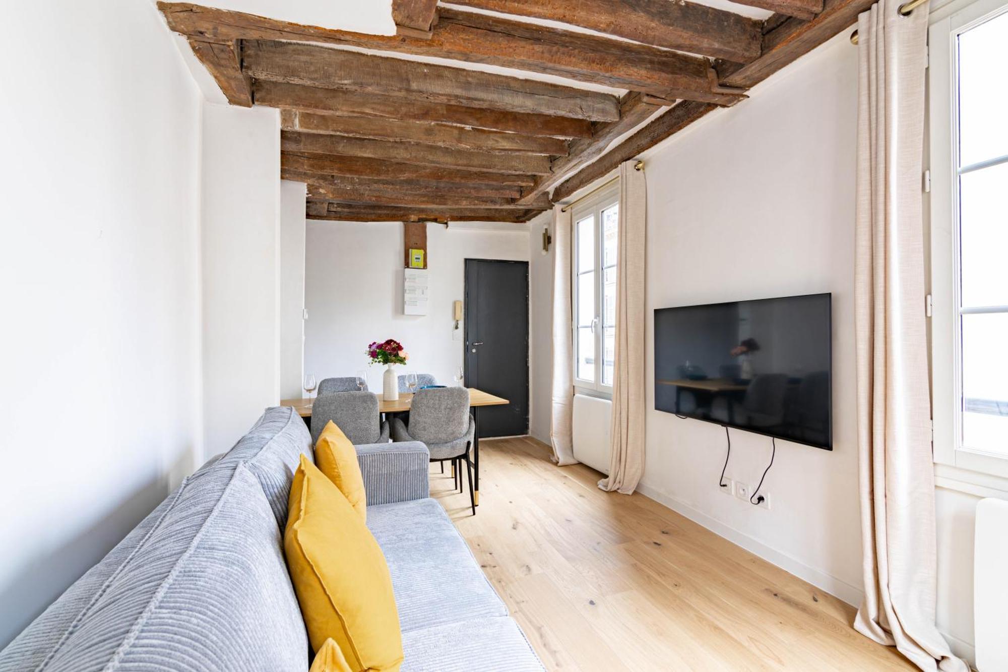 פריז Appartement Quartier Fontaine Chatelet Les Halles Free Netflix מראה חיצוני תמונה